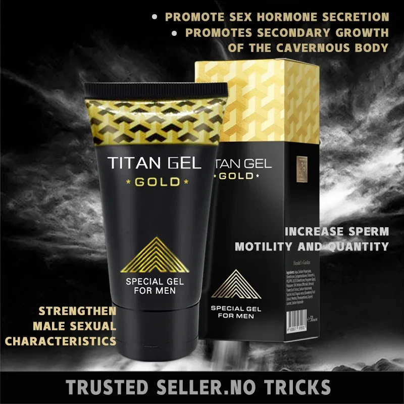 Original of essential oil Titan gel gold, fast learning, increased thickness, extended dark horse health care