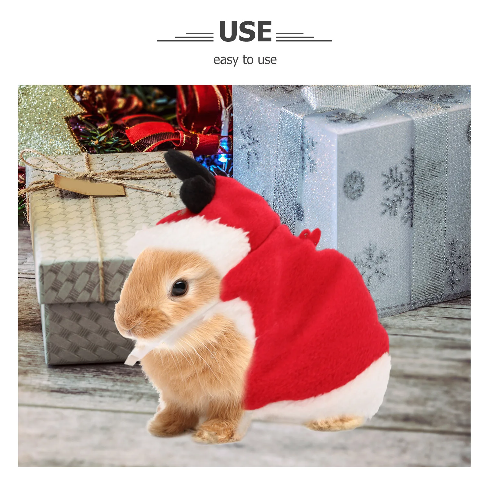 

Christmas Bunny Harness Leash Small Animal Traction Rope Convenient Rabbit Leash Adjustable Pet Clothes Pet Clothes