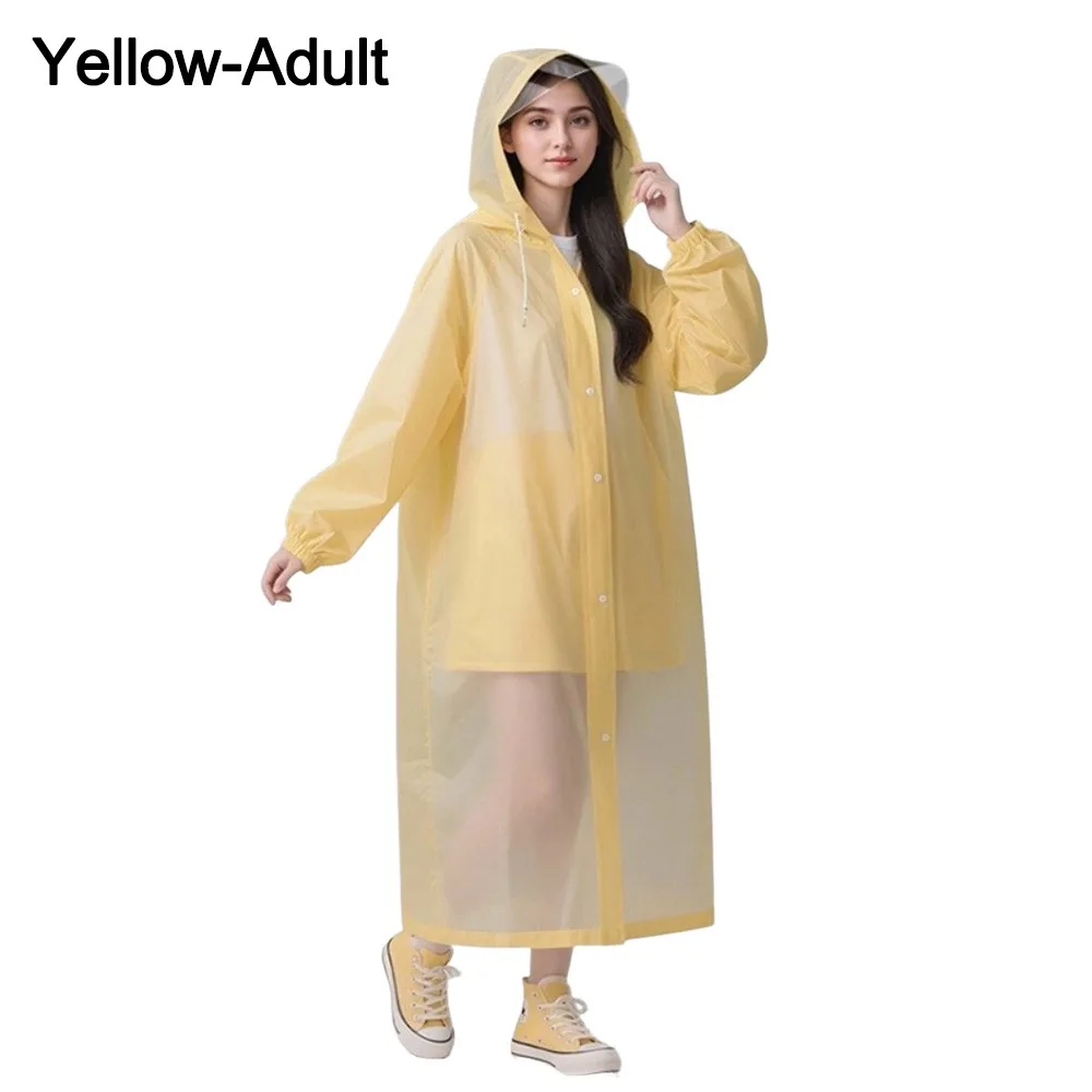 

Lightweight EVA Raincoat Full Body Non-disposable Rain Coat Waterproof Convenient One-Piece Raincoat for Adults Kids