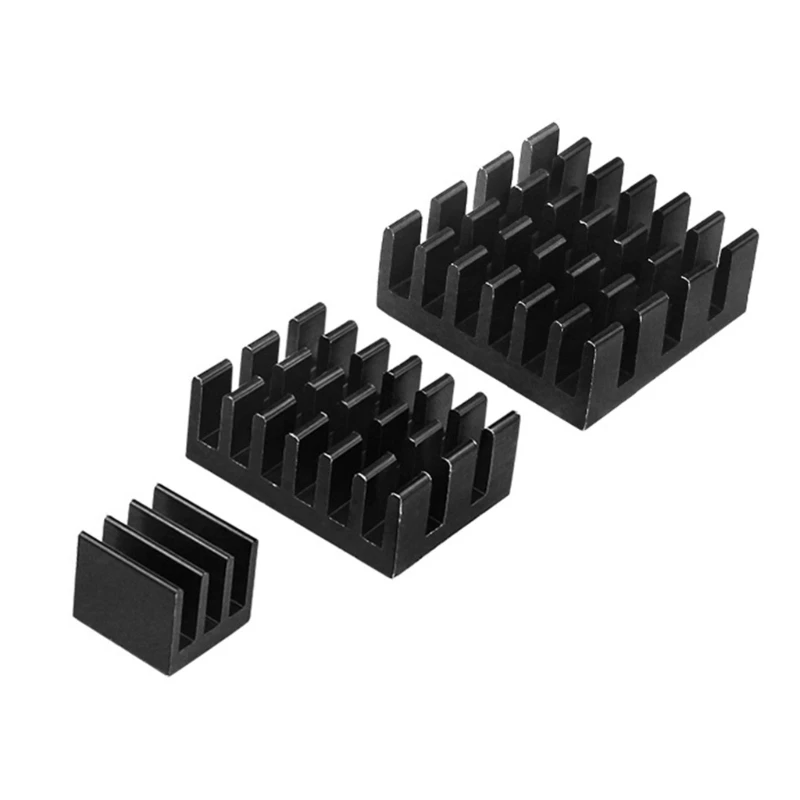 652F 3pcs/set Efficient Heat Dissipation Metal Heat Sink with Adhesive Tape for Orange Pi 3B Board Good Thermal Conductivity