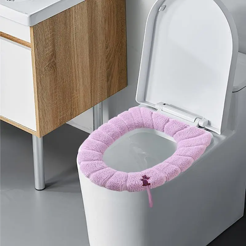 Toilet Seat Cover For Bathroom Soft Cushion Warmer For Toilet Thicker Warmer Cover Pads Toilet Seat Warmer For Kids Adults All