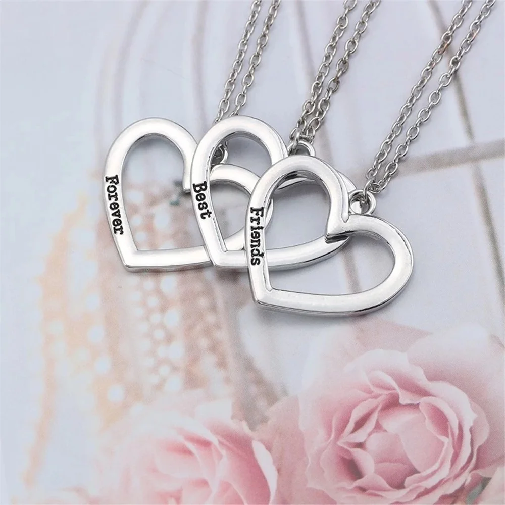Necklace Female Best Friend Pendant Mixed Style Puzzle Love Star Crown Alloy Metal Chain Student Friendship Jewelry Jewelry Gift - view 3