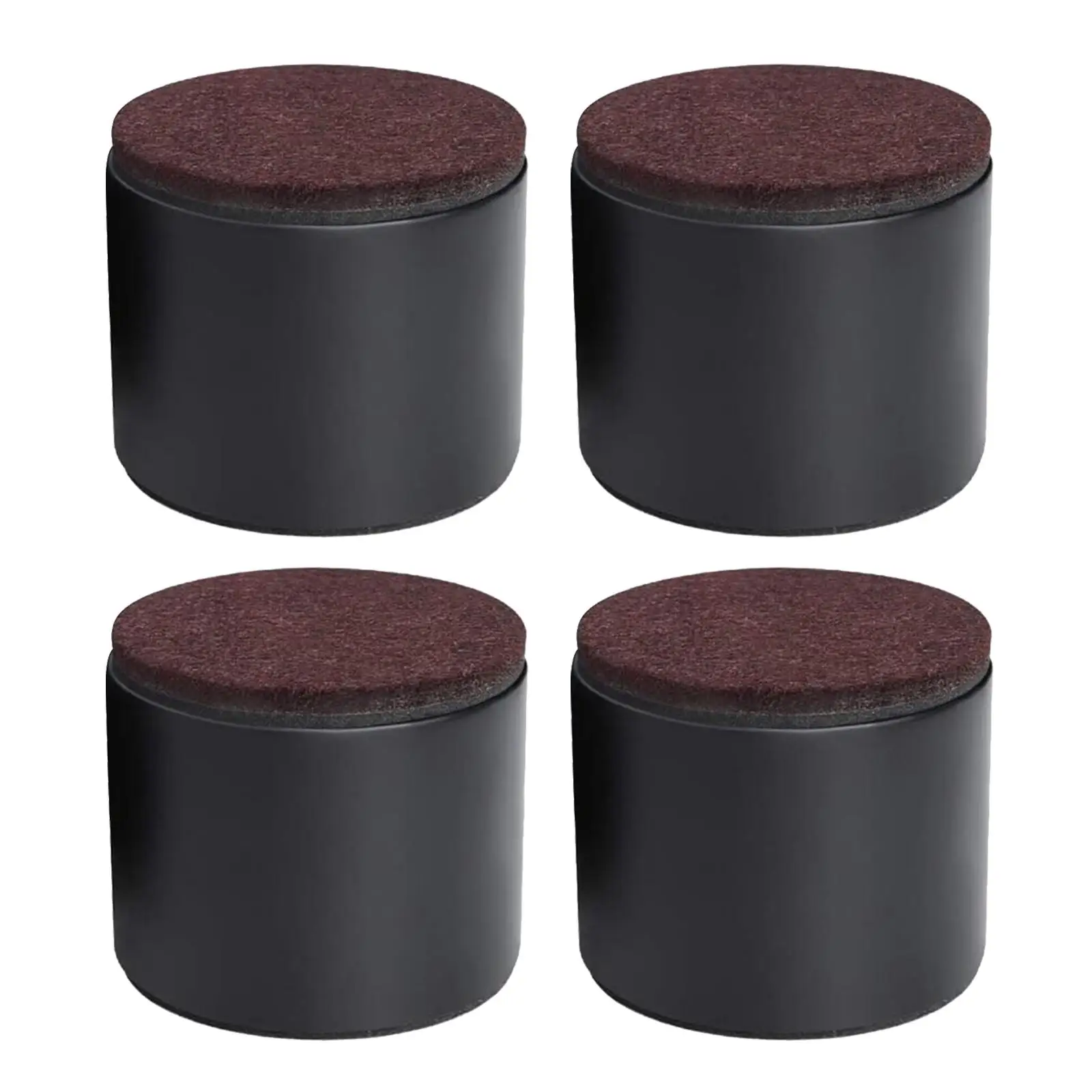 Set of 4 Round Circular Bed Risers Heavy Duty Risers Stationary Furniture