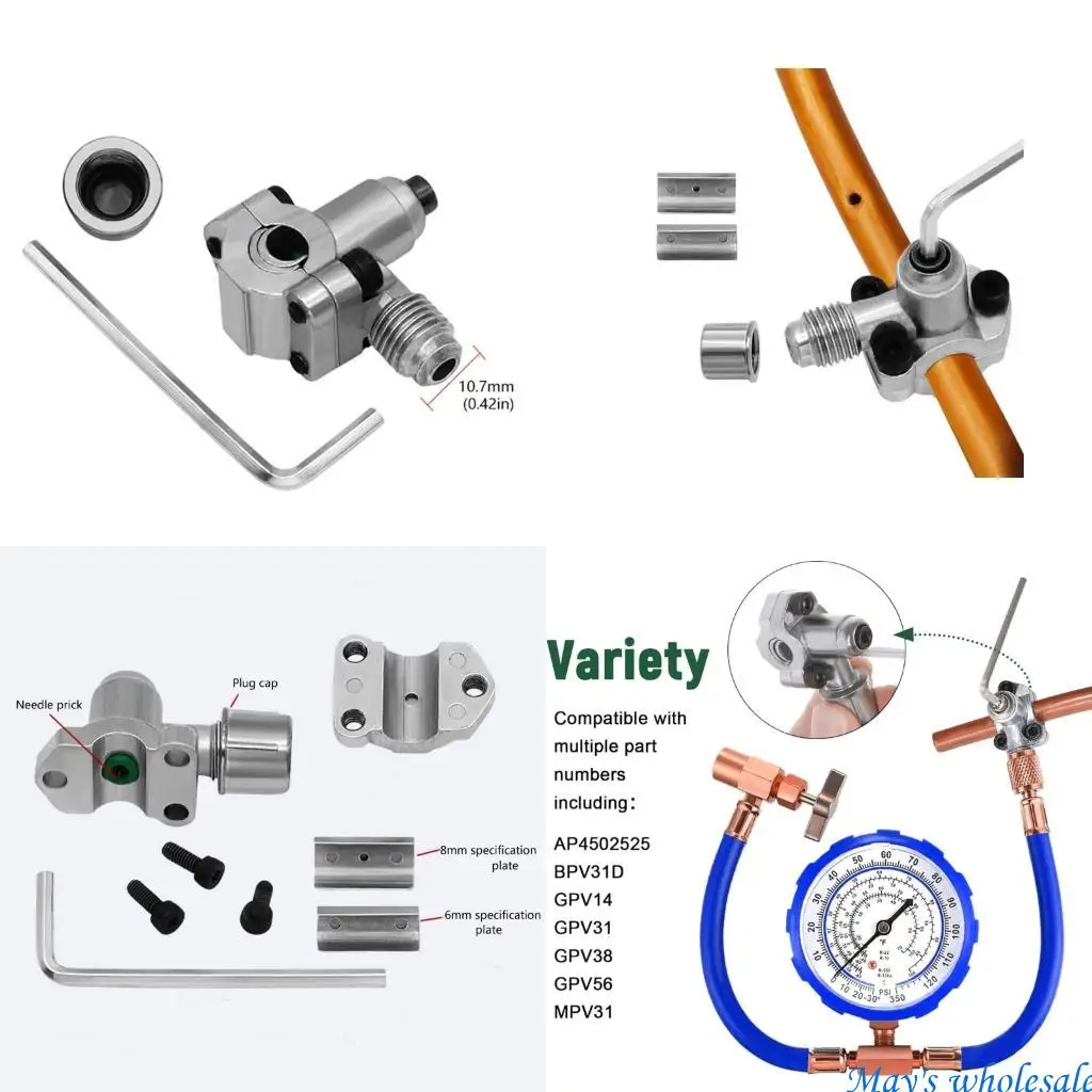 

4pcs Professional Condiener Clapes Bodies Meatl AC холодильные клапаны для 1/4 дюйма 5/16 дюйма 3/8 дюйма за пределами 448A