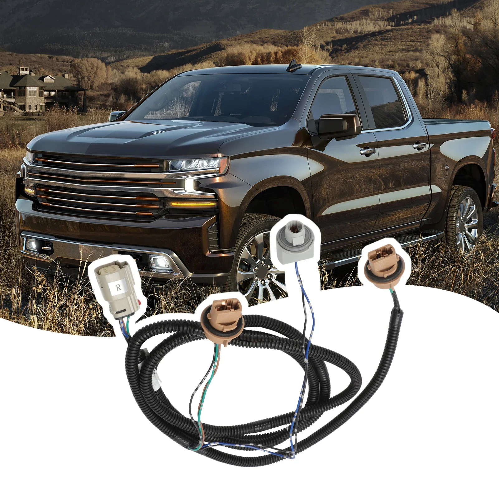 Passenger Side Tail Light Wiring Harness Lamp for Silverado GMC Sierra 1500 2500 HD 3500 HD 2016-2019 23295977