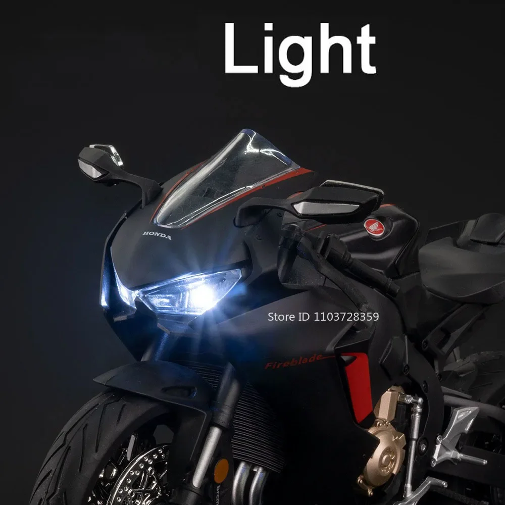 โมเดลรถมอเตอร์ไซค์ฮอนด้า CBR1000RR 1:9 ของเล่นรถมอเตอร์ไซค์อัลลอยด์หล่อขึ้นรูป ซูซูกิ ฮายาบูสะ รถมอเตอร์ไซค์จิ๋ว ระบบกันสะเทือน สำหรับเด็ก ของขวัญ