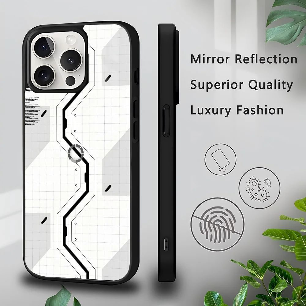 Mechanical Wind  Phone Case  for iPhone 16 15 14 13 Pro Max 11 Mini Alex Mirror For Magsafe Wireless Charging Cover