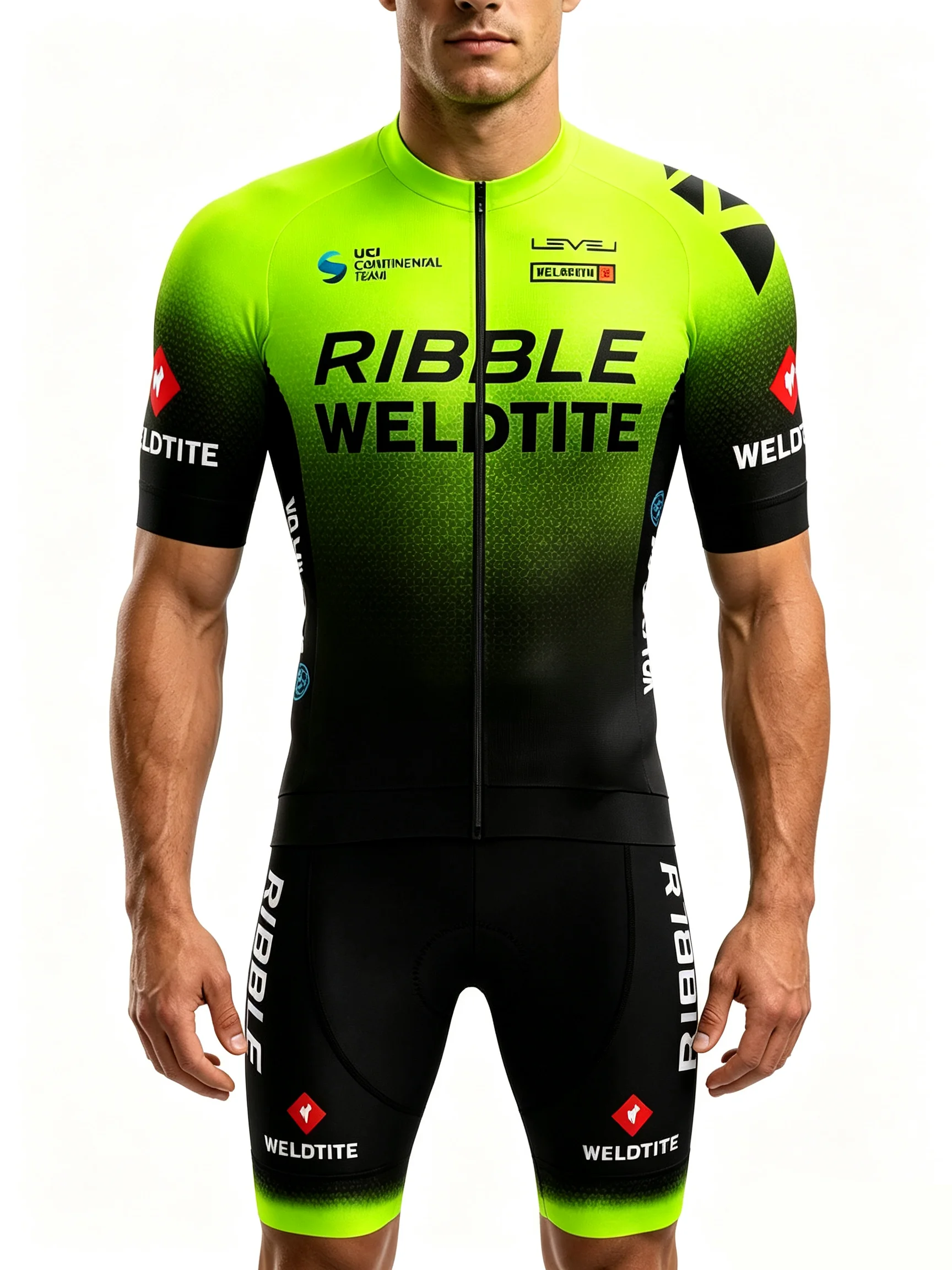 Ribble Weldtite Radtrikot-Set für Herren, Fahrradbekleidung, MTB-Fahrradbekleidung, Uniform, Maillot Ropa Ciclismo, Radfahren, Fahrradanzug – Detail 2