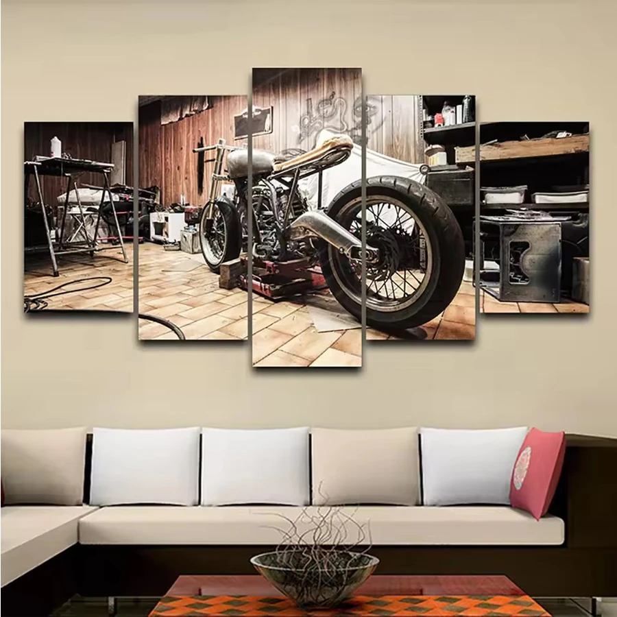 

5 Pieces diamond painting Art Retro Motorcycle Vintage full stones diamond embroidery mosaic Living Room hobby people Home Decor
