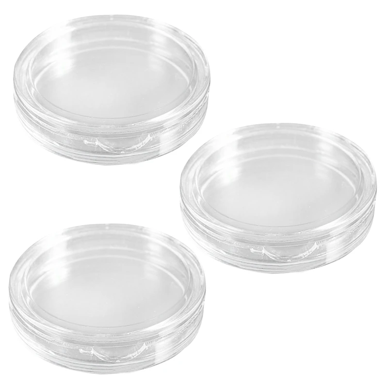 Promotion! 30 Pcs Small Round Transparent Plastic Coin Capsules Box 24Mm