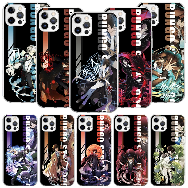 Anime Bungo Stray Dogs Phone Case For iPhone 16 15 Plus 11 14 Pro Max 13 12 Mini XS X 7 8 + SE Pattern Customized Couqe Cover 11