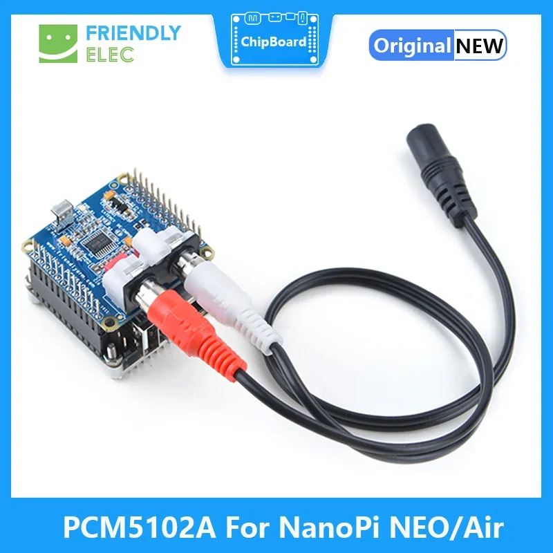 

FriendlyELEC NanoHat PCM5102A,DAC audio chip and NS' low-noise,384kHZ 32bit Compatible with NanoPi NEO/NEO Air