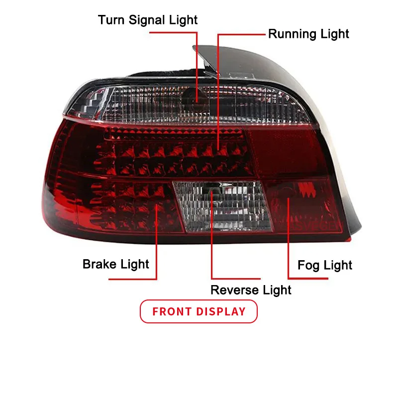 製造卸売工場新デザイン修正されたライトフル LED テールライトアセンブリレッドバック/スモーク BMW E39 1995-2000