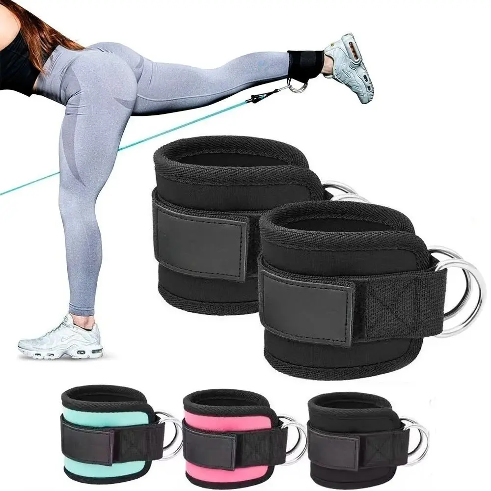 

New Polyester Ankle Cuffs Padded Comfortable Padded Wrist Cuffs Adjustable Glute Kickback Straps Workout Accessories