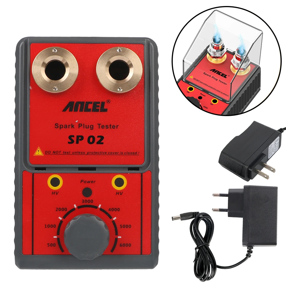 

Spark Plug Analyzer Ignition System Tester 220V 110V Car Spark Plug Tester Double Hole Analyzer Diagnostic Tool