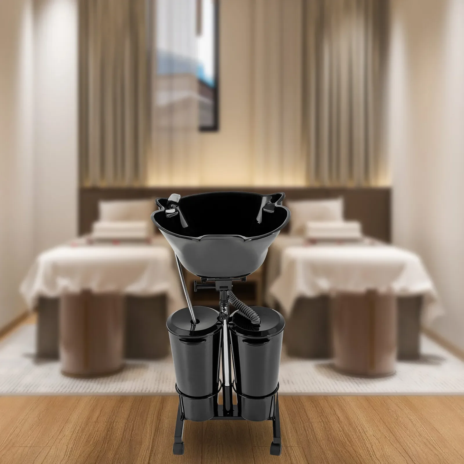 حوض صالون تصفيف الشعر المحمول 2 دلاء حوض غسيل الشعر وعاء غسيل الشامبو!