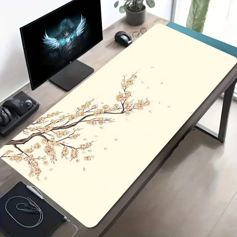 

Коврик для игровой мыши, большой, с тканевой поверхностью и нескользящей резиновой основой, для офисного стола, ПК, ноутбука, клавиатуры