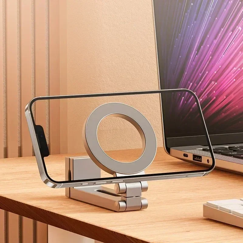حامل هاتف متعدد الوظائف 360 °   حامل قابل للدوران لحامل هاتف السيارة Magsafe قابل للطي