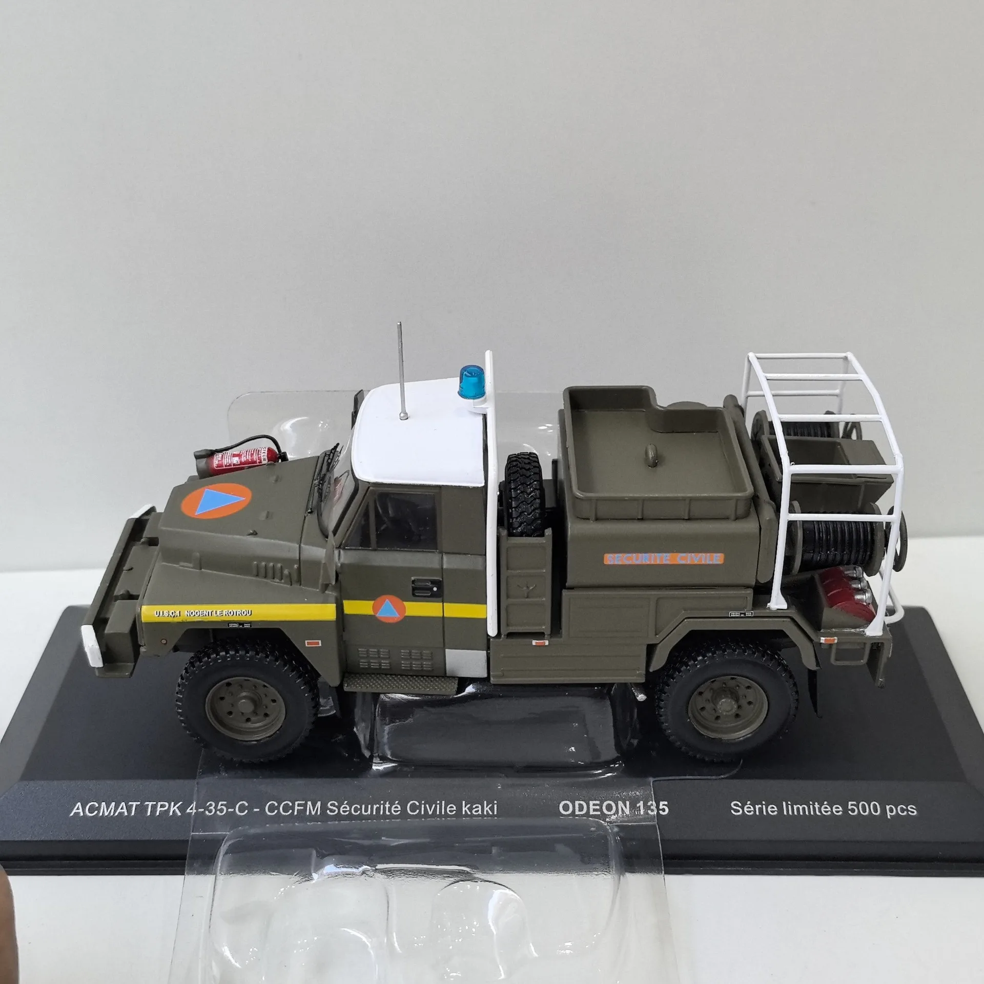 Diecast ODEON escala 1/443 ACMAT TPK 4-35-C CCFM modelo de carro de liga de motor de bombeiros brinquedo colecionável presente lembrança ornamento de exibição