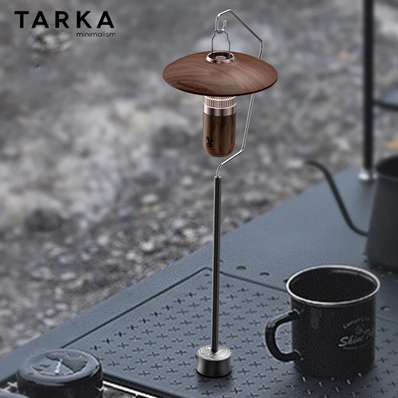 TARKA Outdoor Laternenständer Magnetfuß Abnehmbarer leichter Desktop-Lichthalter Camping Tischlampe Rack Zubehör