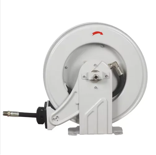 

Hot Sale 1/4 Inch Industrial-Grade Automatic Retractable Oil Hose Reel 220V Auto Rewind Hose Cast Iron 15m Capacity 1.6MPa for