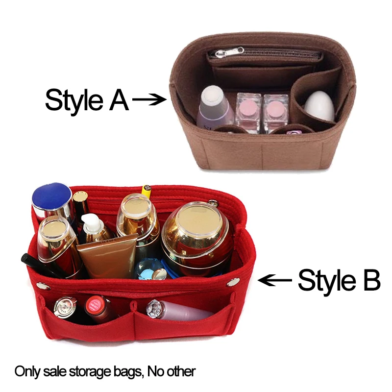 

Фетровая сумка-вставка подходит для сумки Longchamp/сумок-ведра Сумка-вкладыш Фетровая косметичка Поддержка дорожной портативной вставки-органайзера для кошелька