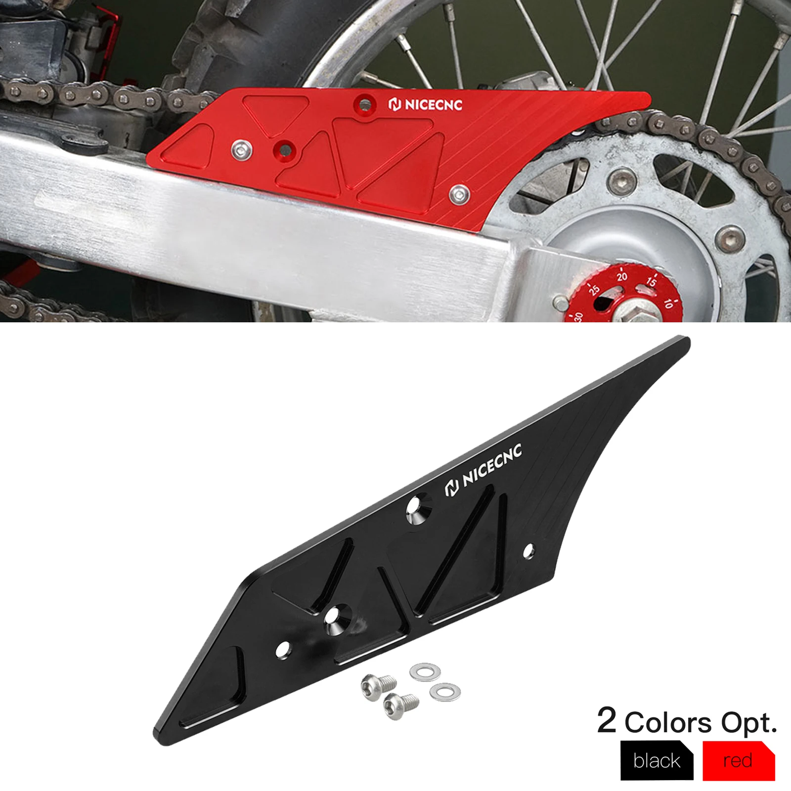 

NICECNC For Honda XR650L XR 650L 1993-2025 2024 2023 2022 2021 2020 Motocross Rear Chain Guard Protector Sprocket Cover Aluminum