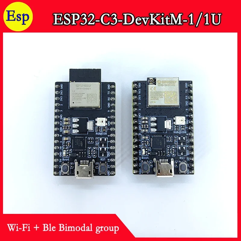 

ESP32-C3-DevKitM-1 ESP32-C3-DevKitM-1U ESP32 C3 DevKitM 1 1U Espressif carry ESP32-C3-MINI-1/1U 4M WIFI Ble Development Board