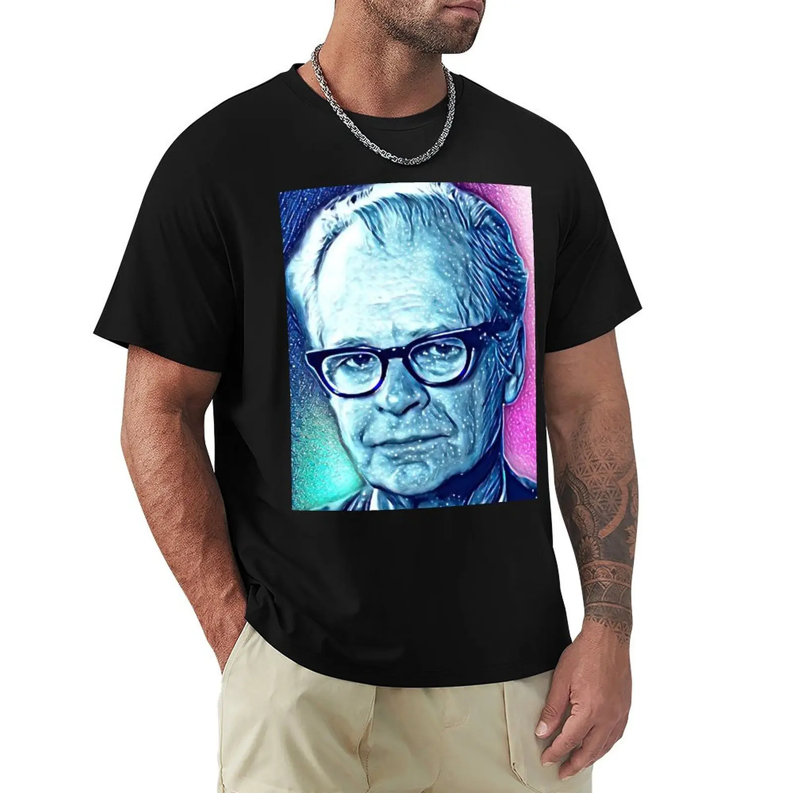 Obra de arte de B.F. Skinner, retrato de B.F. Skinner, arte de pared de B.F. Skinner, camiseta básica lisa para uso diario