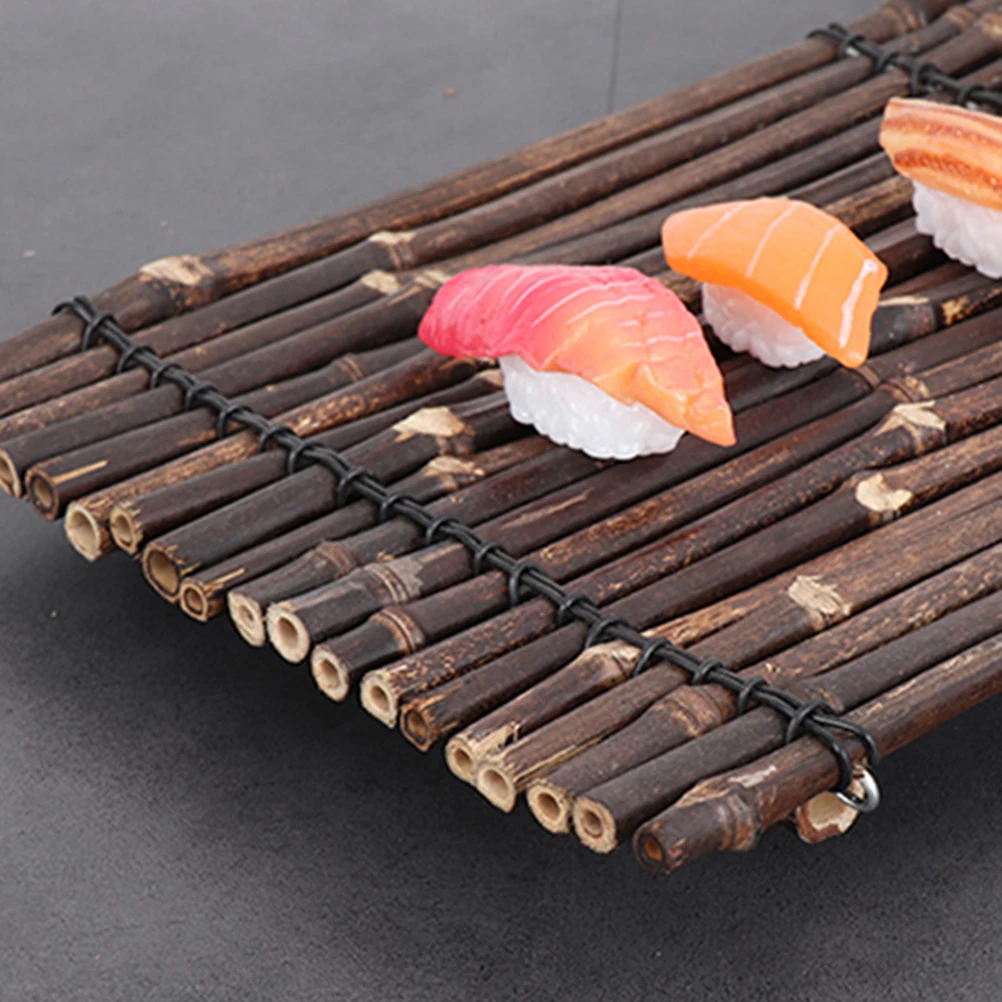 

L Size Bamboo Tray Tea Coaster Mat Handmade Rectangular Platter for Appetizers Snacks Catering Decorative Events