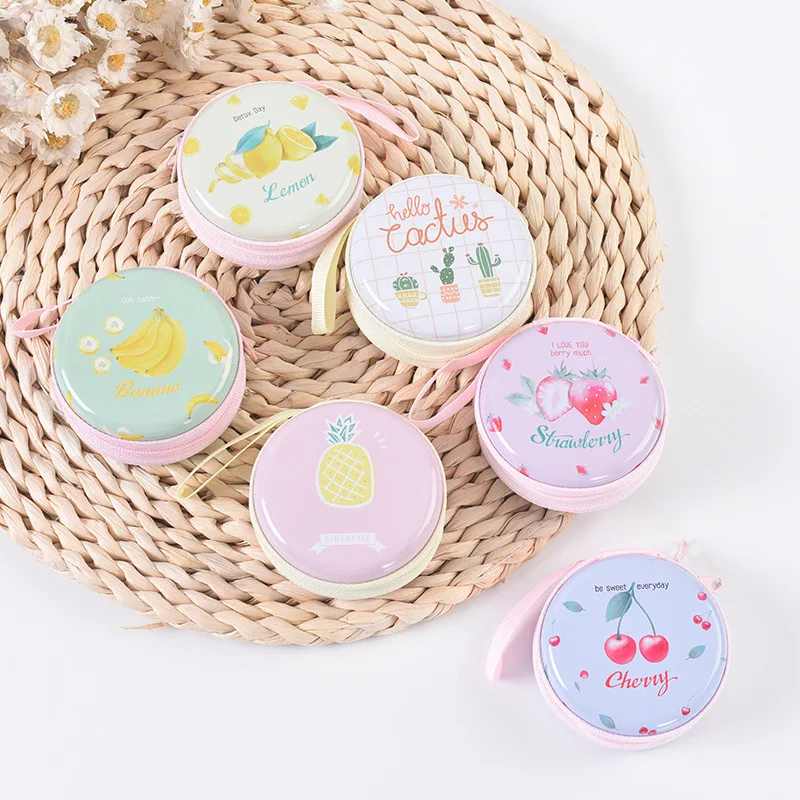 מיני עגול רוכסן רוכסן תיק אחסון תיבות תיק מטען כבל USB USB מטען אוזניות תיק אחסון אביזרים 7.5 ס 