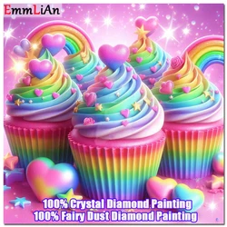 Landscape Crystal Diamond Embroidery 5D Diy Dessert Cake Diamond Painting Cross Stitch Full Fairy Dust Drill Mosaic Decor Crafts