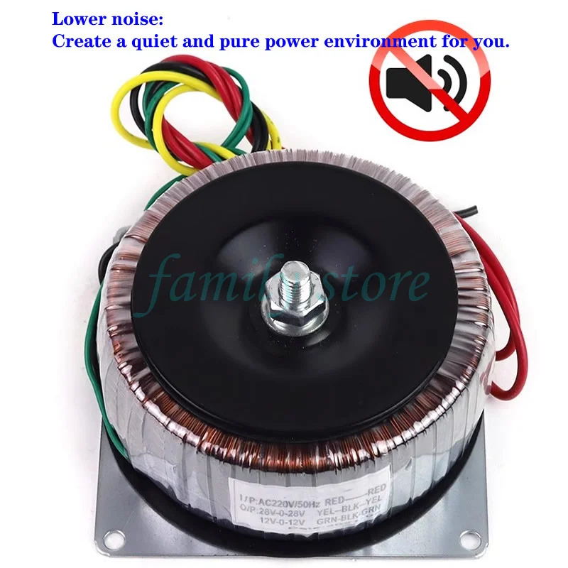 300W toroidal transformer，Power amplifier DIY or repair power transformer，Output voltage: dual 12V 、24V 、36V