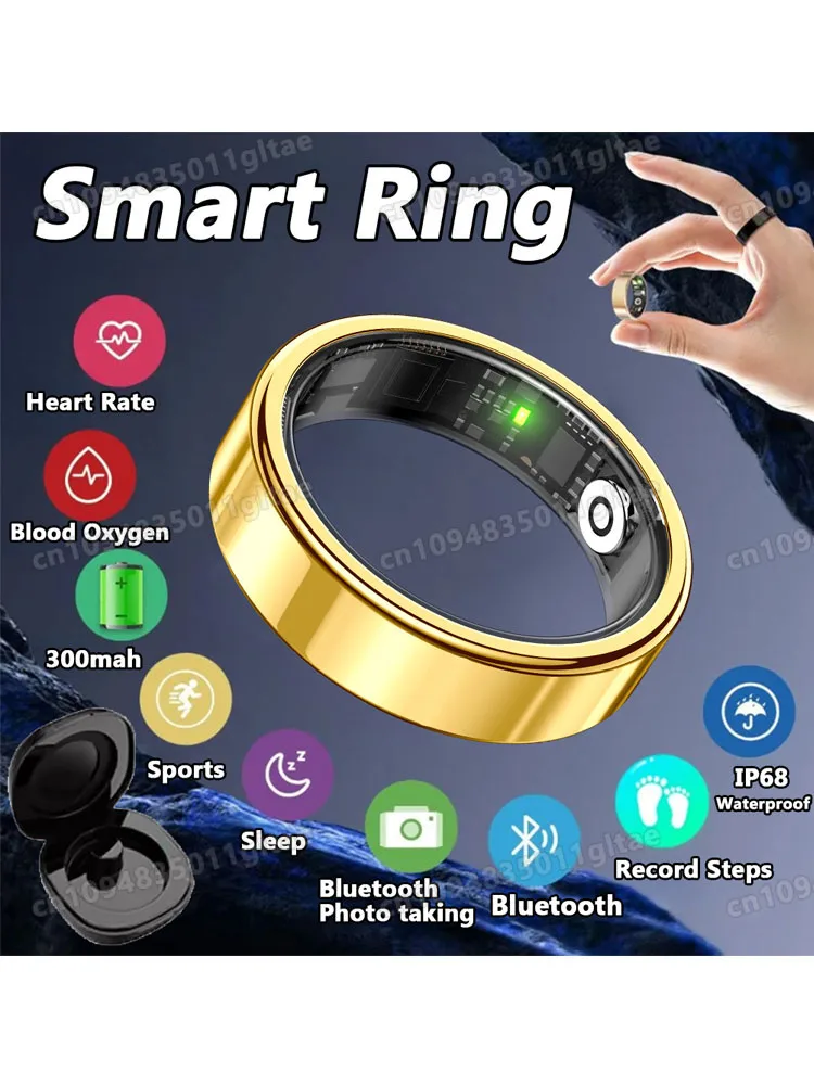 R10 Gesture Swing Smart Ring met oplaaddock Mannen Vrouwen Gezondheid Slaap Hartslagmeting 5ATM Waterdicht Multi-sportmodus - afbeelding 2