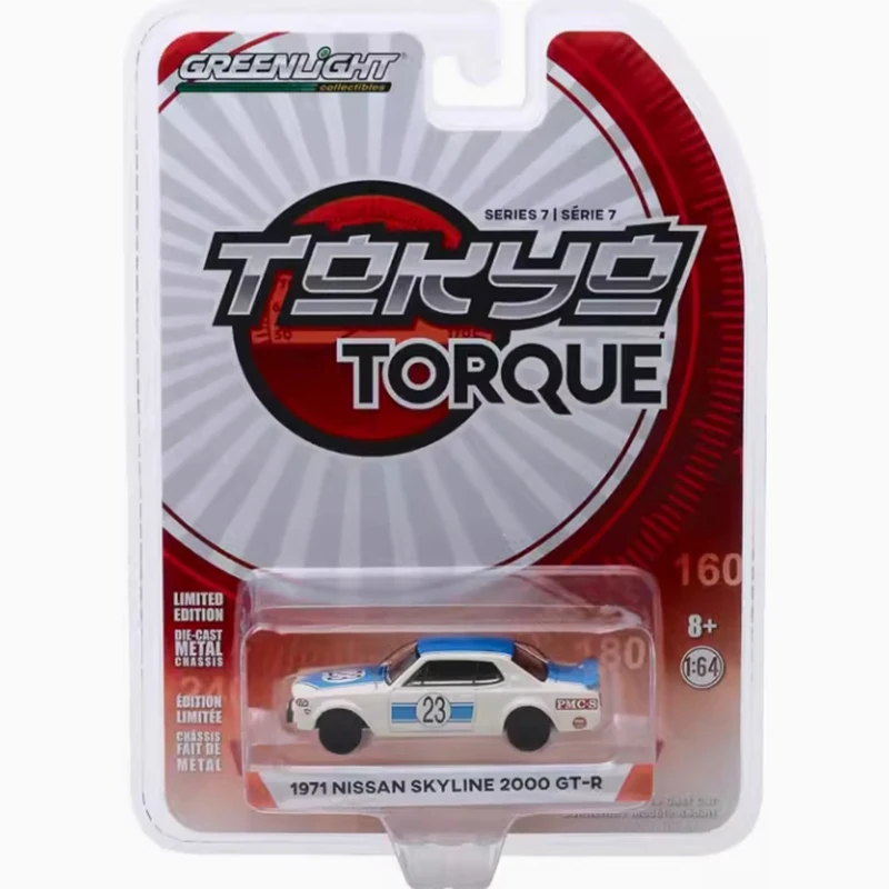 

GreenLight масштаб 1:64 1971, Skyline 2000 GT-R, имитация сплава, модель автомобиля, классический сувенир для взрослых, подарок, статический дисплей