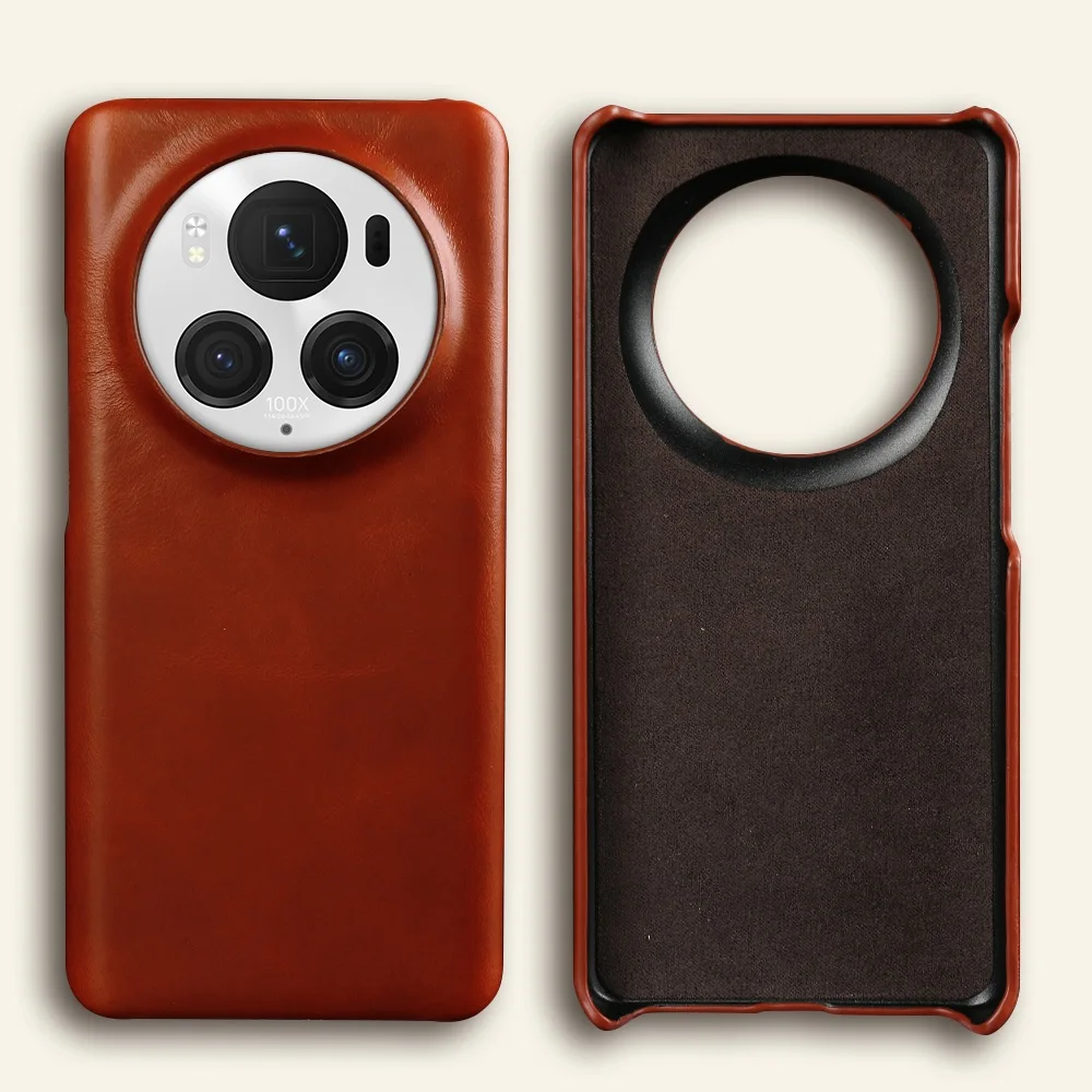 

Durable Real Leather Case For Honor Magic 8 Pro 7Pro 6Pro 6 Lite 90 Pro 80 5 Lite Retro Oil Wax Pattern Protective Cases Fundas