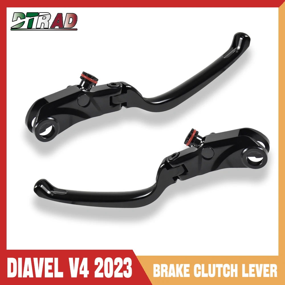 New Motorcycle CNC Aluminum Adjustable Brake Clutch Handlebar Levers For DUCATI Diavel V4 2023 2024 Folable Handles Accessories