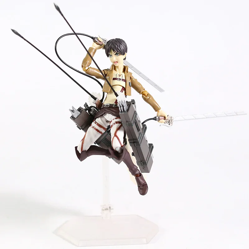 Figma Attack on Titan Eren Jaeger / Mikasa Ackerman / Levi Ackerman / PVC Action Figure Model Toy Figuirne