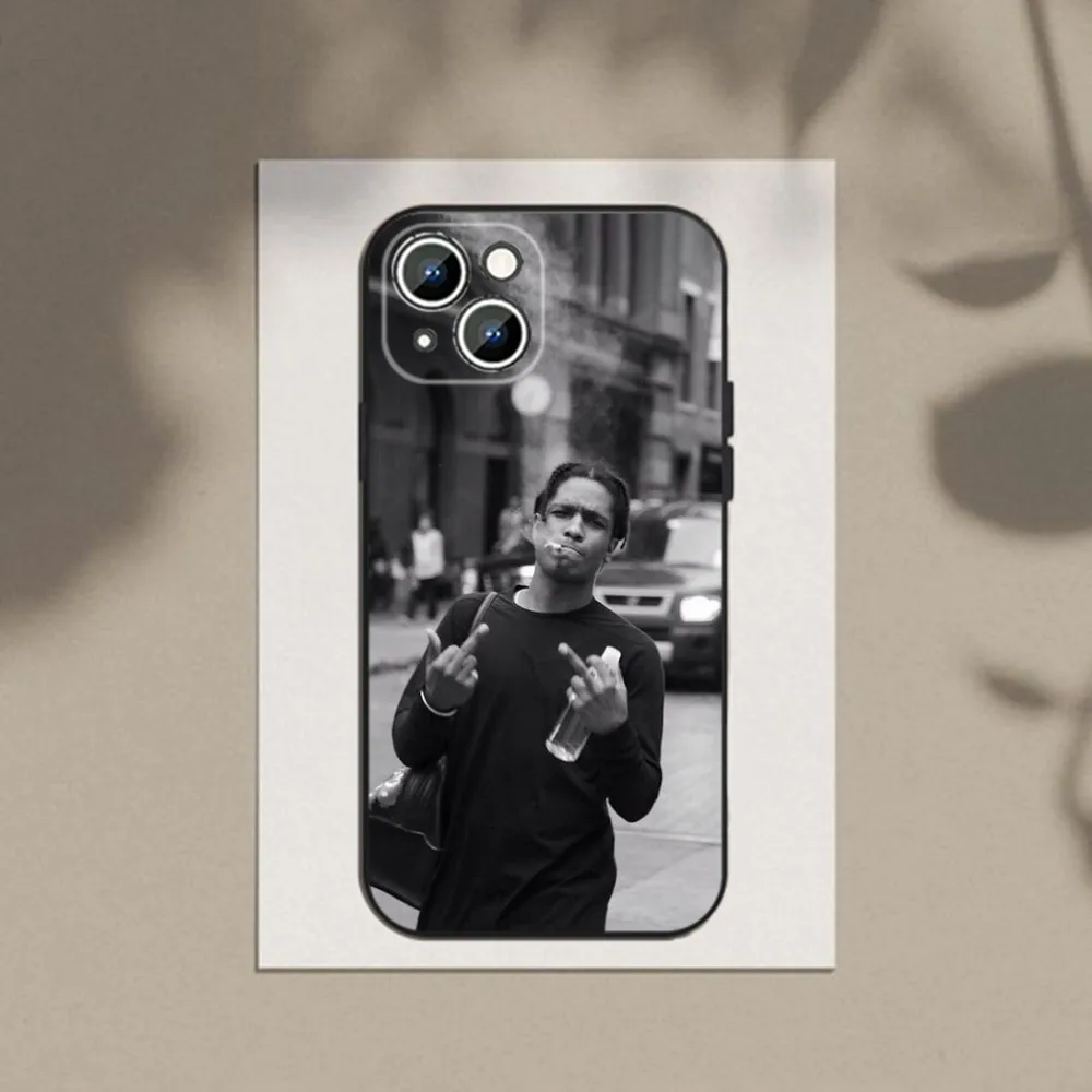 A-ASAP-Rocky-S Rapper  Phone Case For Apple iPhone 15,14,13,12,11,XS,XR,X,8,7,Pro,Max,Plus,mini Silicone Black Cover