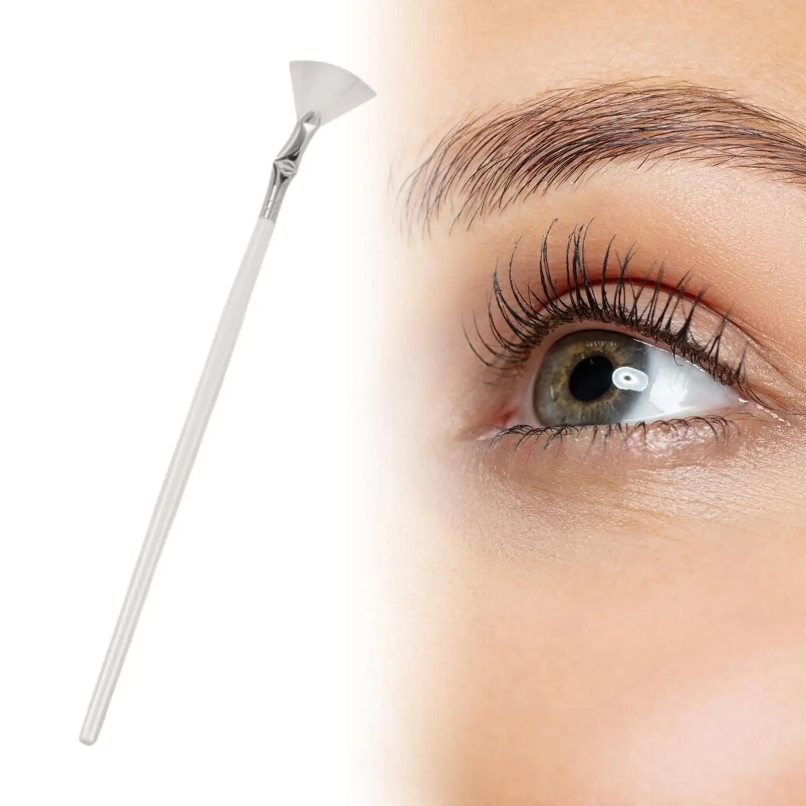 Fan Mascara Brush Synthetic Fibre Eye Lashes Makeup Tools Makeup Brush for Lower Lashes Easy to Use for Beginner Women Girls