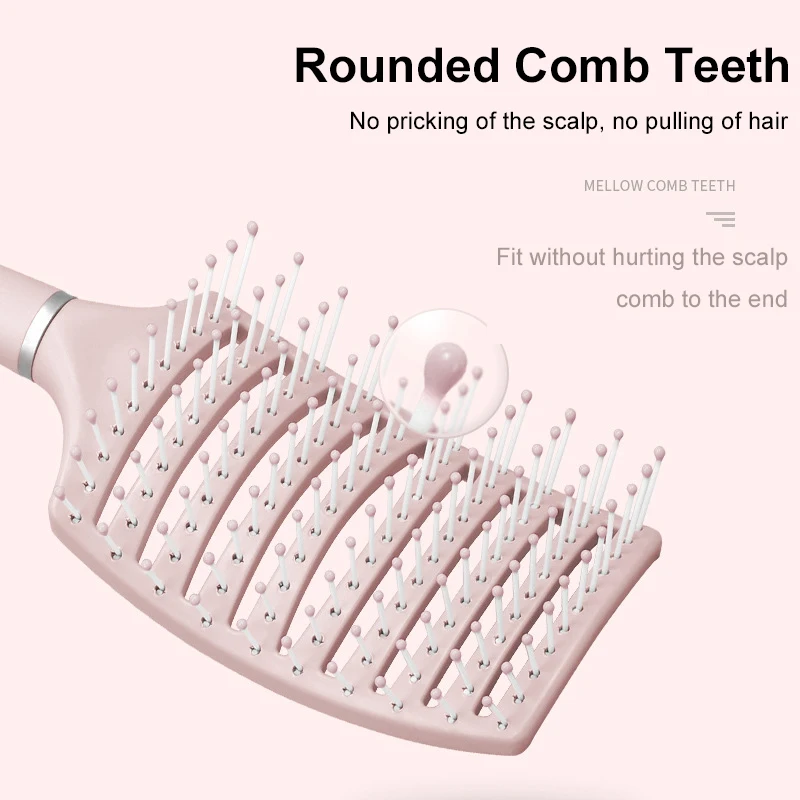 Профессиональная расческа с изогнутыми отверстиями Инструменты для укладки быстросохнущая Парикмахерская Портативная Домашняя Массажная щетка для волос