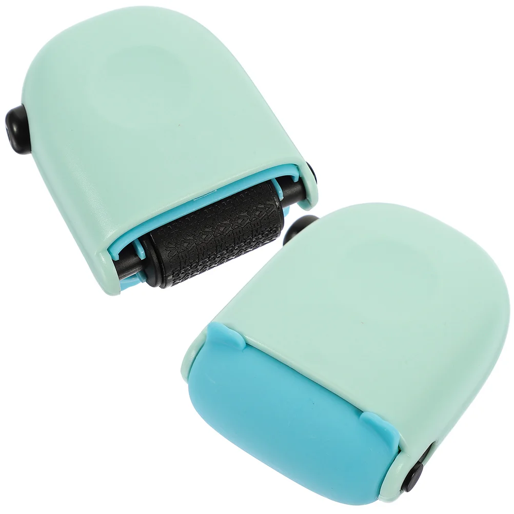 2 Pcs Express Unpacking Stamp Bank Statement Secret Seals Roller Practical Convenient Id Plastic Assorted Color