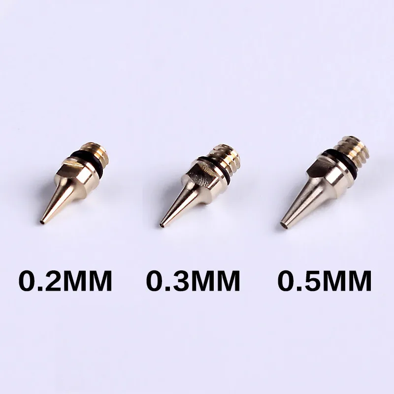 0.2/0.3/0.5 مللي متر البخاخة فوهة إبرة استبدال أجزاء ل البخاخ بندقية رذاذ نموذج رش الطلاء البخاخ أداة الملحقات