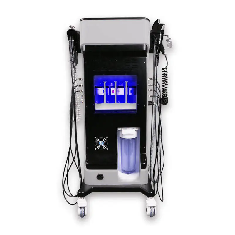 2024 Black Pearl 8 In 1 Oxygen Facial Hydro Dermabrasion Machine Water Peel Skin Cleaning Face lifting Remove Blackhead