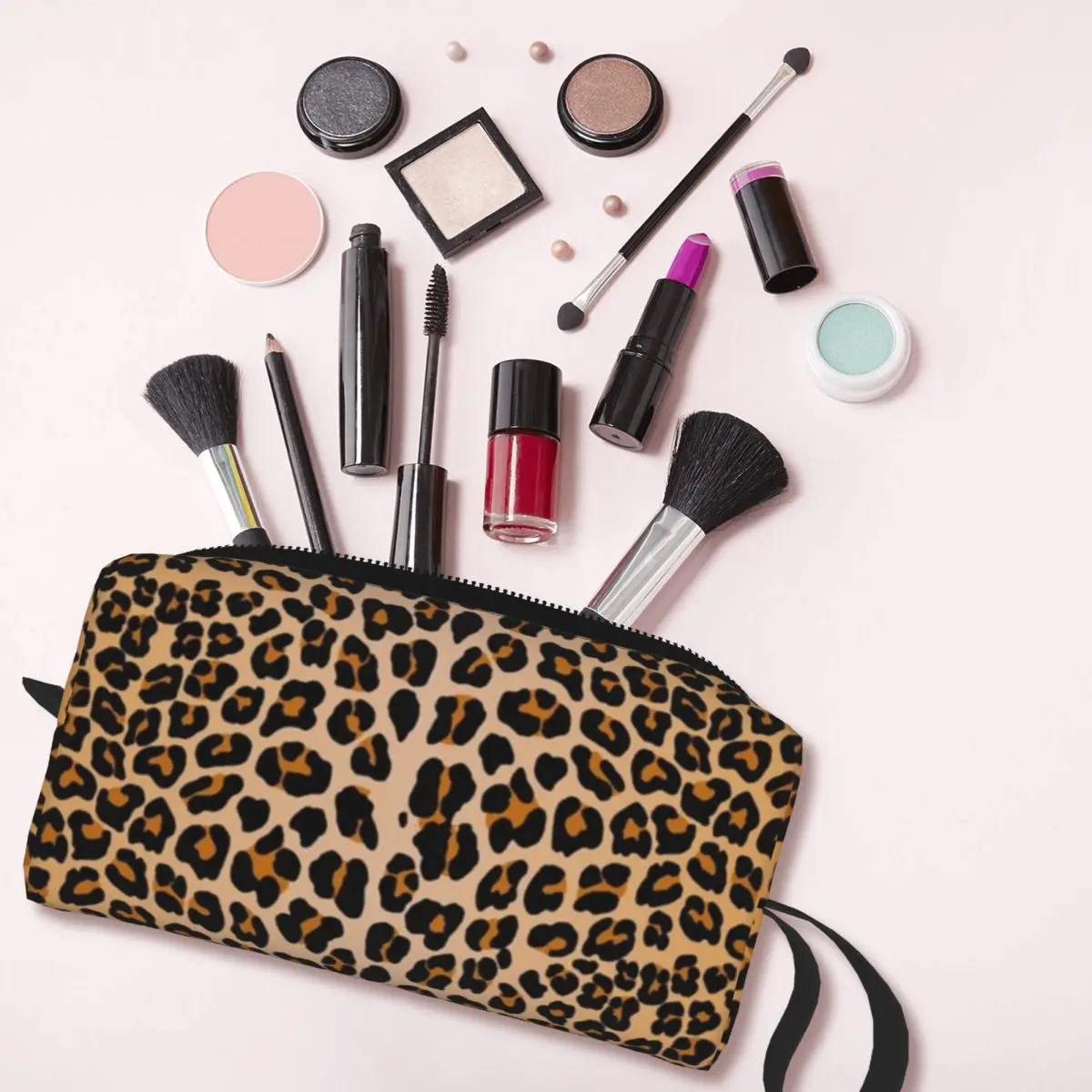 ليوبارد طباعة مقلمة لصبي فتاة مدرسة صندوق القلم حقيبة أقلام رصاص لوازم مكتبية السفر المرأة حقيبة مستحضرات التجميل المنظم الحقيبة