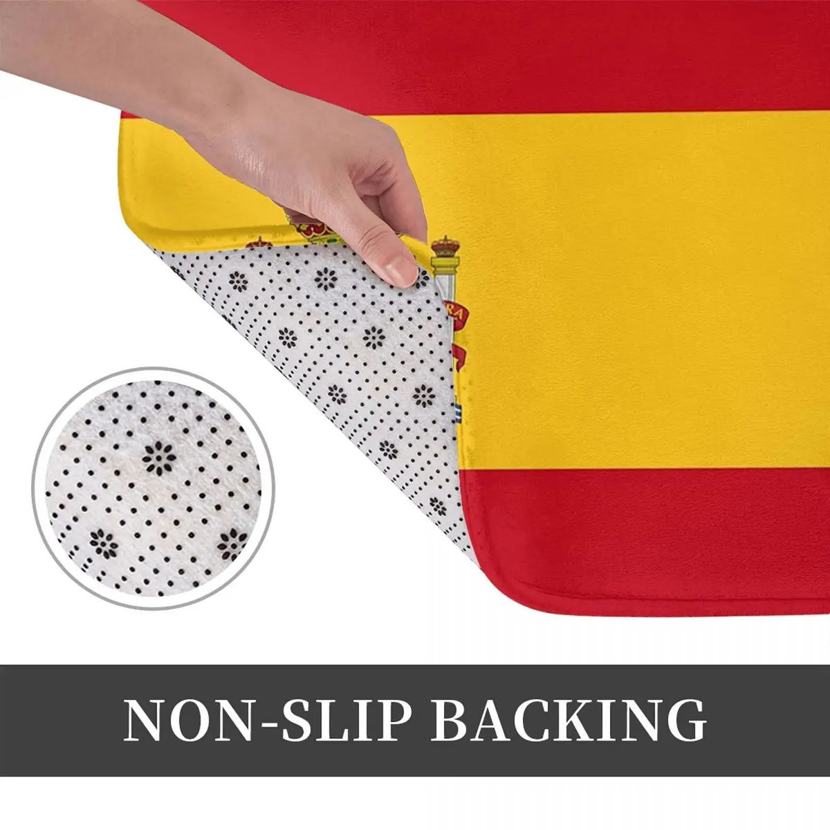 Flag Of Spain Non-slip Doormat Floor Mat Dust-proo Carpet Rug for Kitchen Entrance Home Balcony Footpad Mats