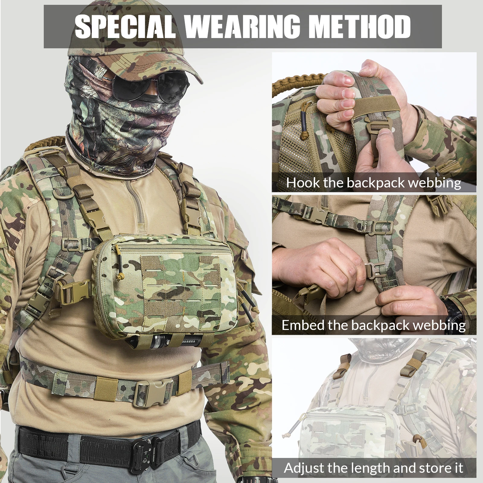 VOTAGOO 2L タクティカルチェストバッグ EDC モ - Edc Carry Belt のレビューと価格