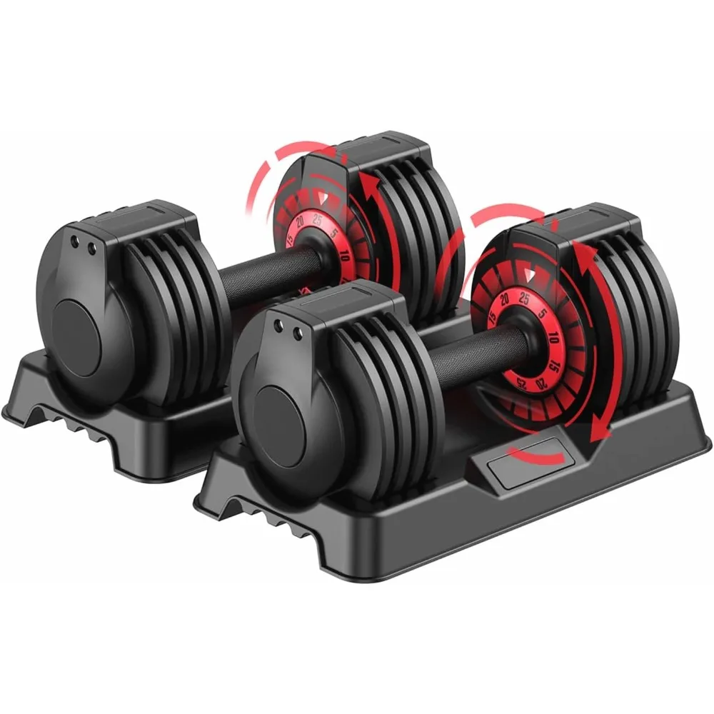 

Dumbbell Set, Adjustable Weight Dumbbell Set, Anti Slip, Training Dumbbell with Quick Weight Adjustment By Turning The Handle