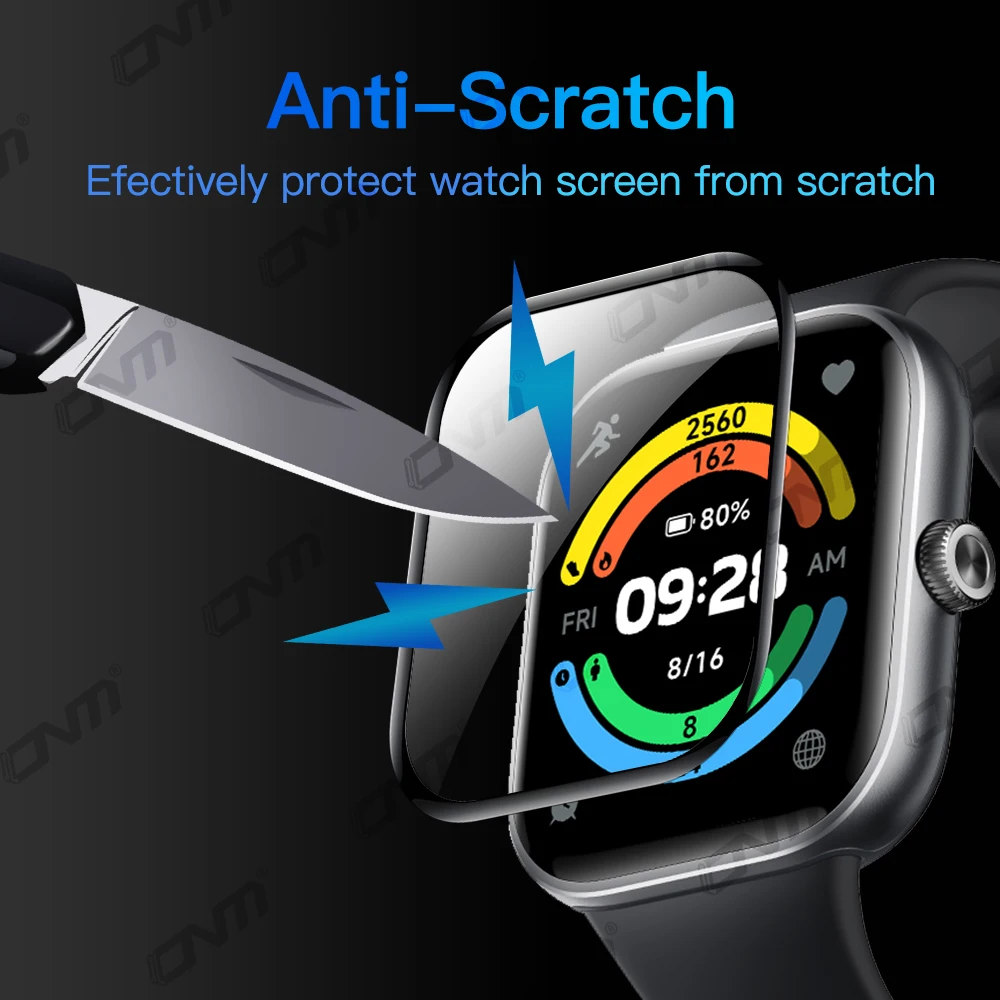 Screen Protector for Xiaomi Redmi Watch 5 HD Anti-scratch Full Coverage Protective Film Screen Protector Accessories (Not Glass) - Image 5