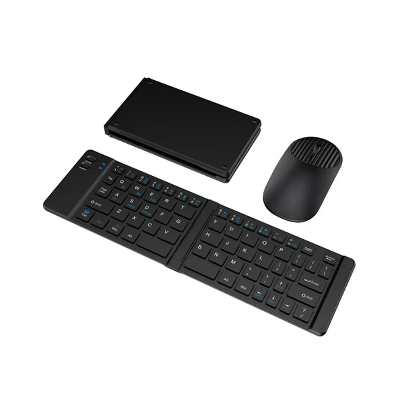 

Mini Portable Bluetooth Wireless Foldable Keyboard Rechargeable Keyboard Bluetooth + 2.4G Wireless Mouse